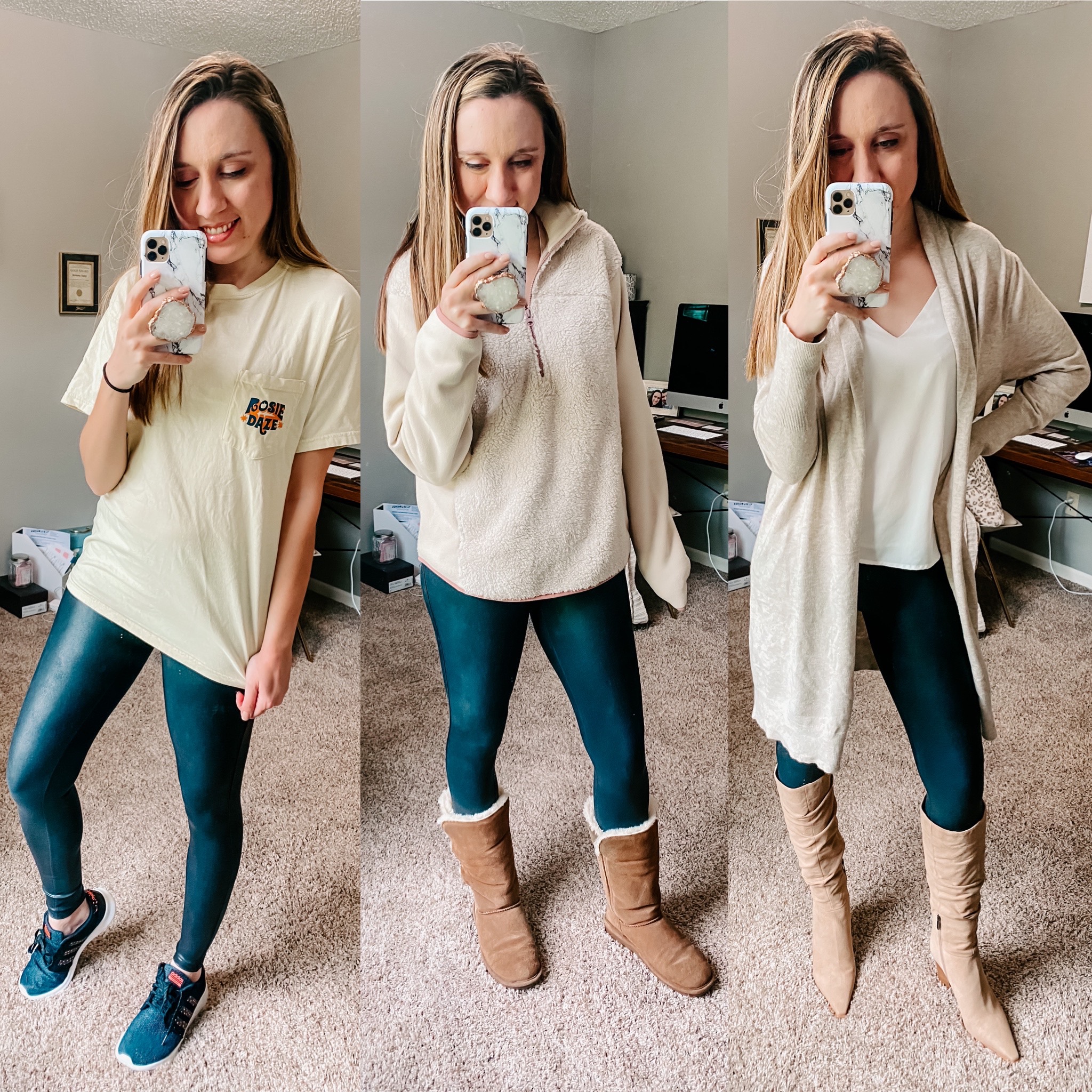 3 Ways to Style Faux Leather Leggings This Fall - Bethany Schaaf Blog